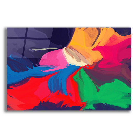 Epic Art 'Abstract Colorful Flows 1' by Irena Orlov Acrylic Glass Wall Art