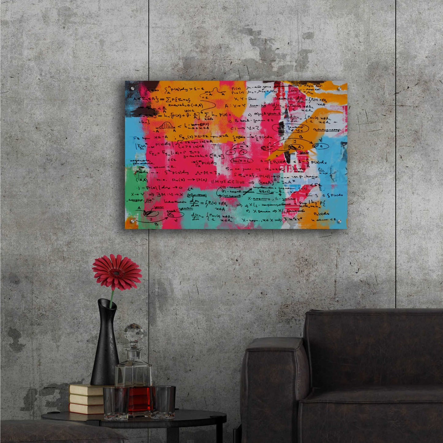 Epic Art 'Abstract Colorful Flows 2' by Irena Orlov Acrylic Glass Wall Art,36x24