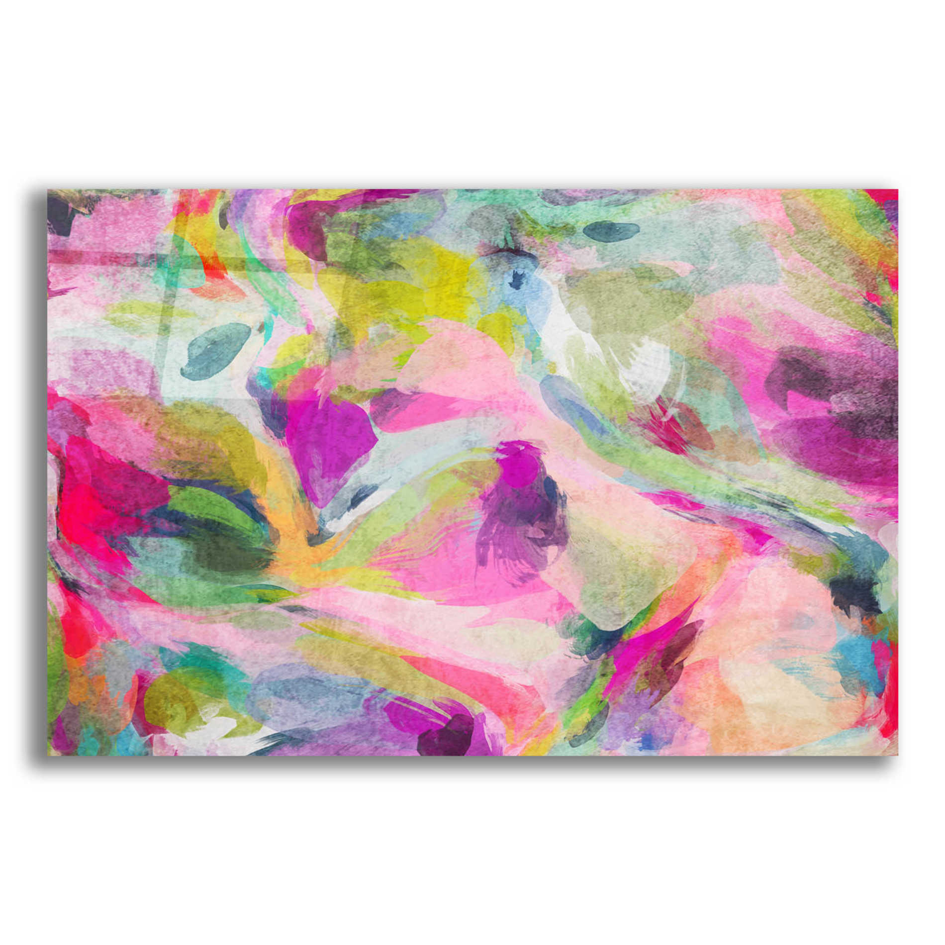 Epic Art 'Abstract Colorful Flows 3' by Irena Orlov Acrylic Glass Wall Art,24x16