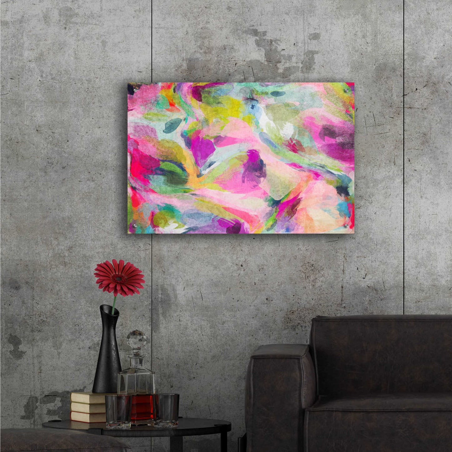 Epic Art 'Abstract Colorful Flows 3' by Irena Orlov Acrylic Glass Wall Art,36x24