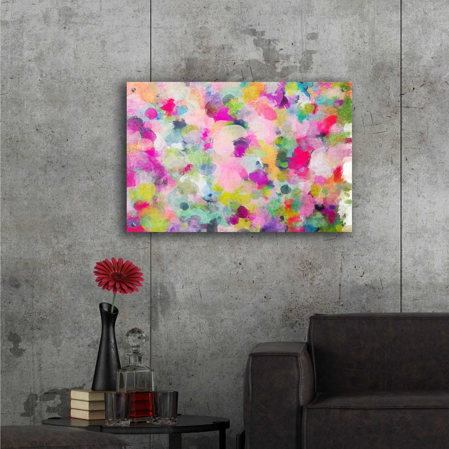 Epic Art 'Abstract Colorful Flows 4' by Irena Orlov Acrylic Glass Wall Art,36x24