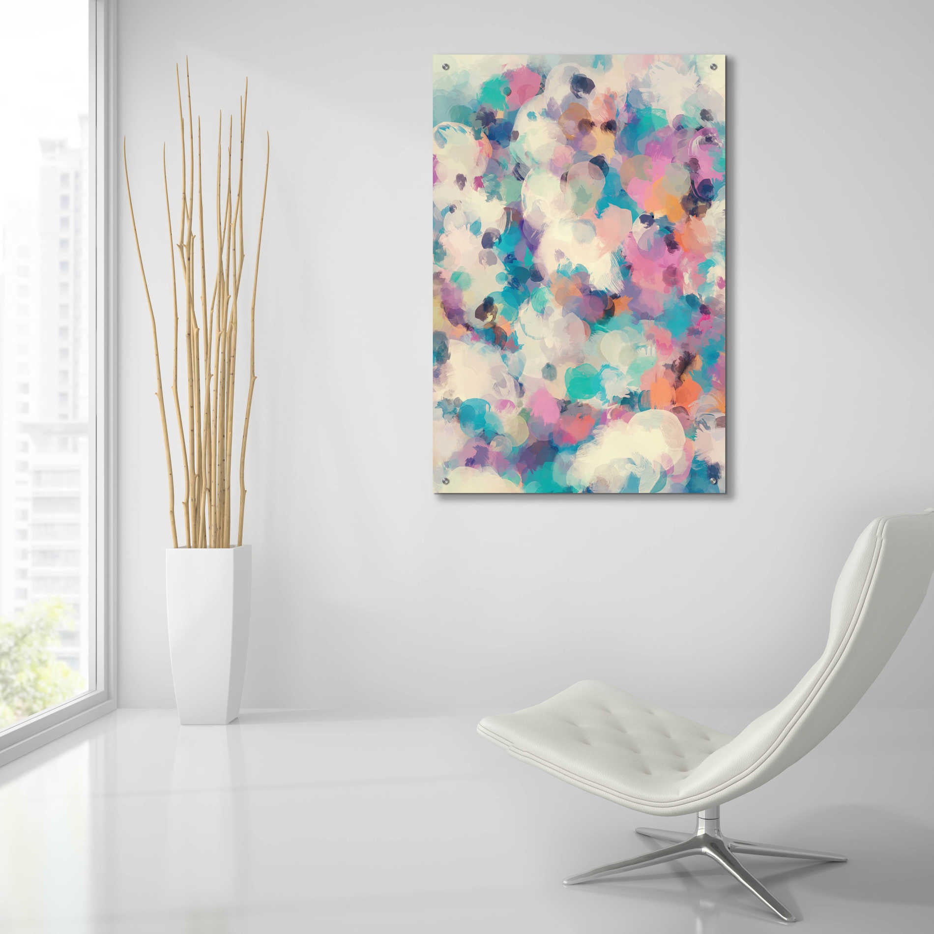 Epic Art 'Abstract Colorful Flows 5' by Irena Orlov Acrylic Glass Wall Art,24x36