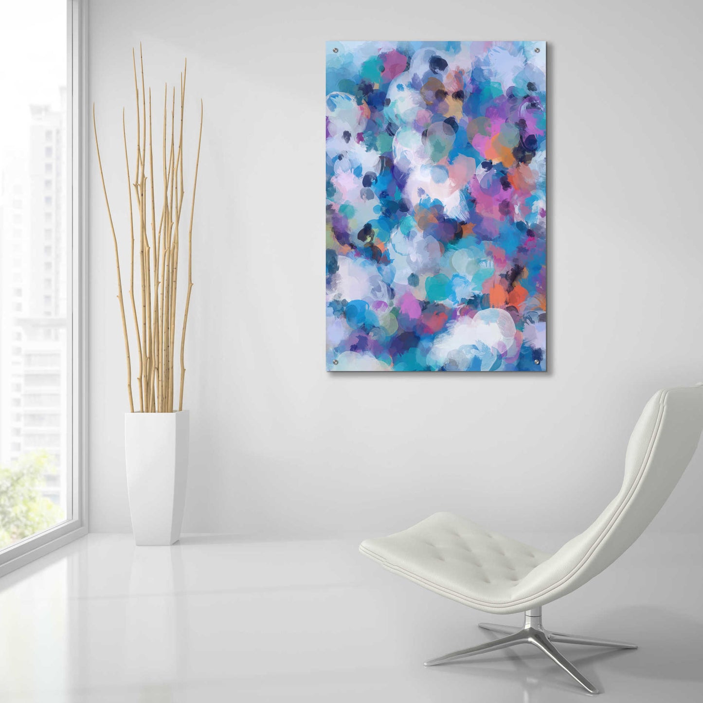 Epic Art 'Abstract Colorful Flows 6' by Irena Orlov Acrylic Glass Wall Art,24x36