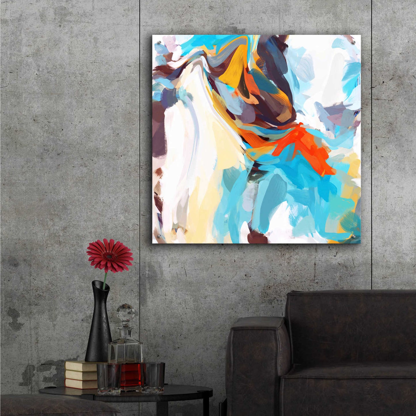 Epic Art 'Abstract Colorful Flows 12' by Irena Orlov Acrylic Glass Wall Art,36x36