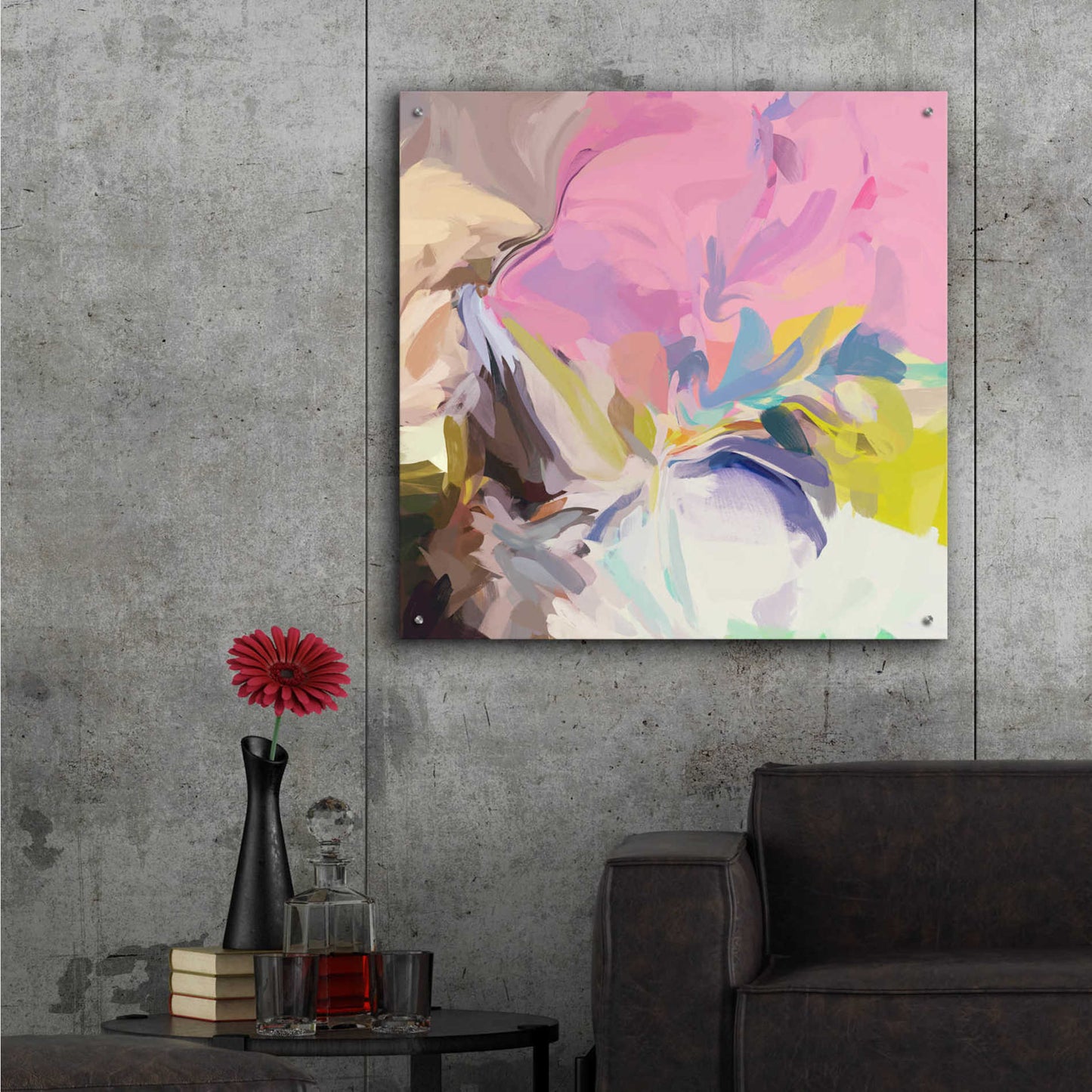 Epic Art 'Abstract Colorful Flows 13' by Irena Orlov Acrylic Glass Wall Art,36x36