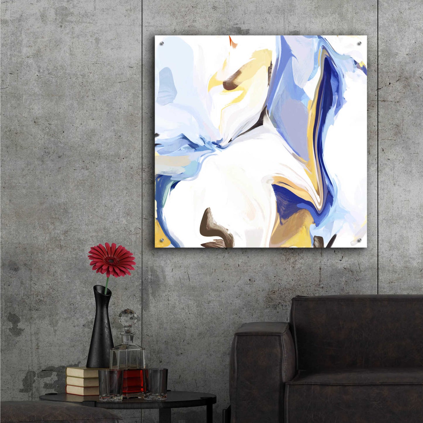 Epic Art 'Abstract Colorful Flows 14' by Irena Orlov Acrylic Glass Wall Art,36x36