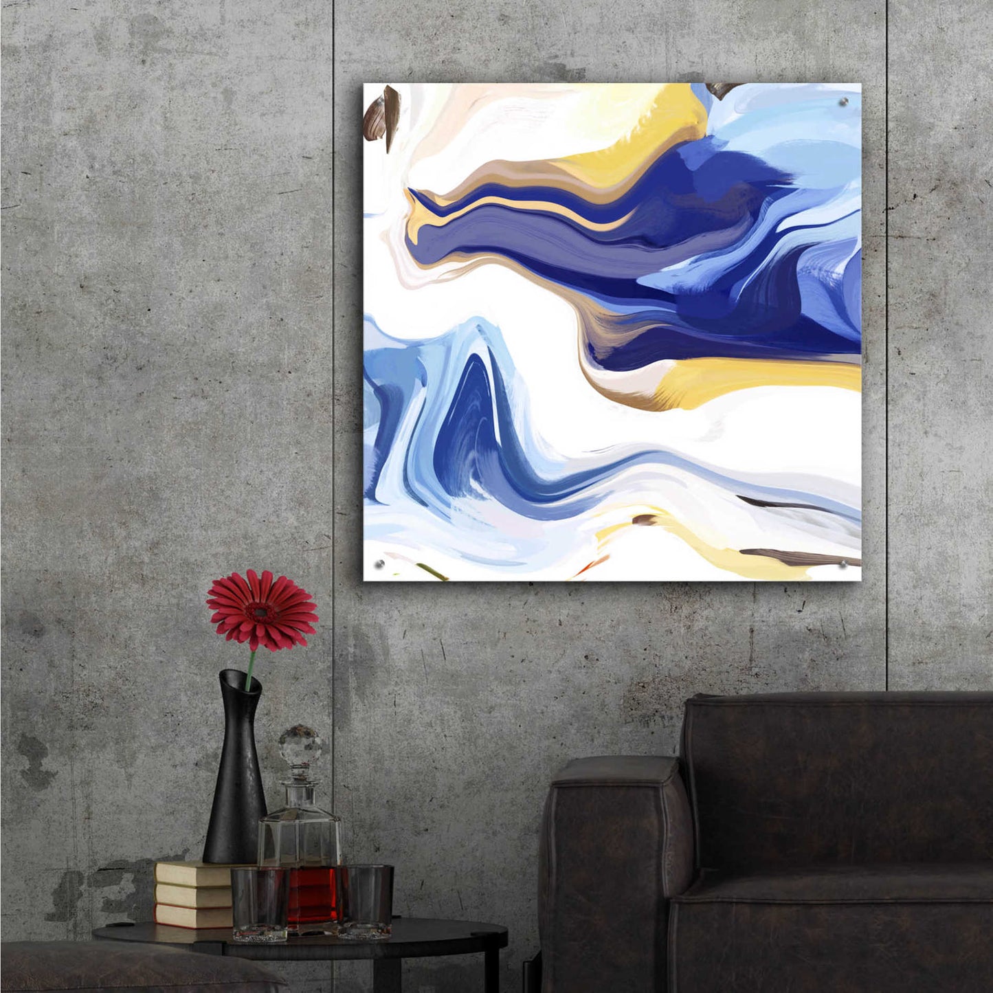 Epic Art 'Abstract Colorful Flows 16' by Irena Orlov Acrylic Glass Wall Art,36x36