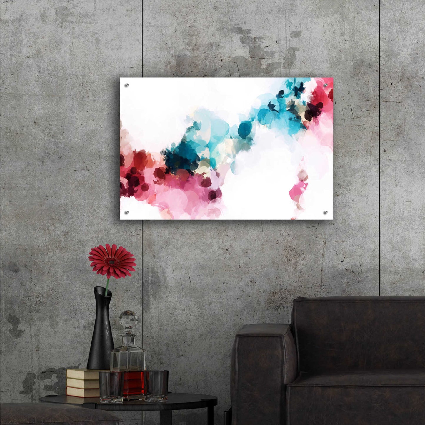 Epic Art 'Abstract Colorful Flows 17' by Irena Orlov Acrylic Glass Wall Art,36x24