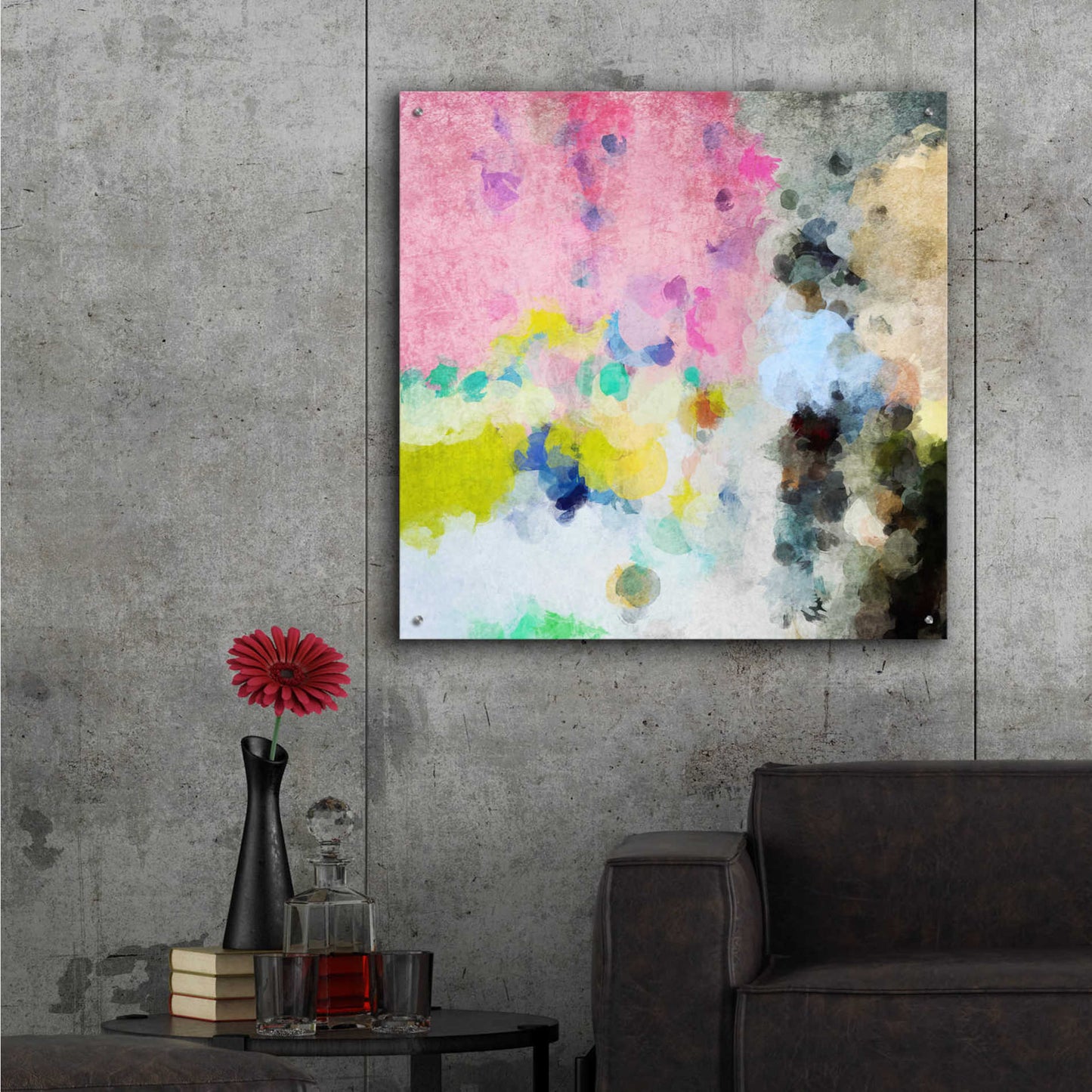 Epic Art 'Abstract Colorful Flows 19' by Irena Orlov Acrylic Glass Wall Art,36x36