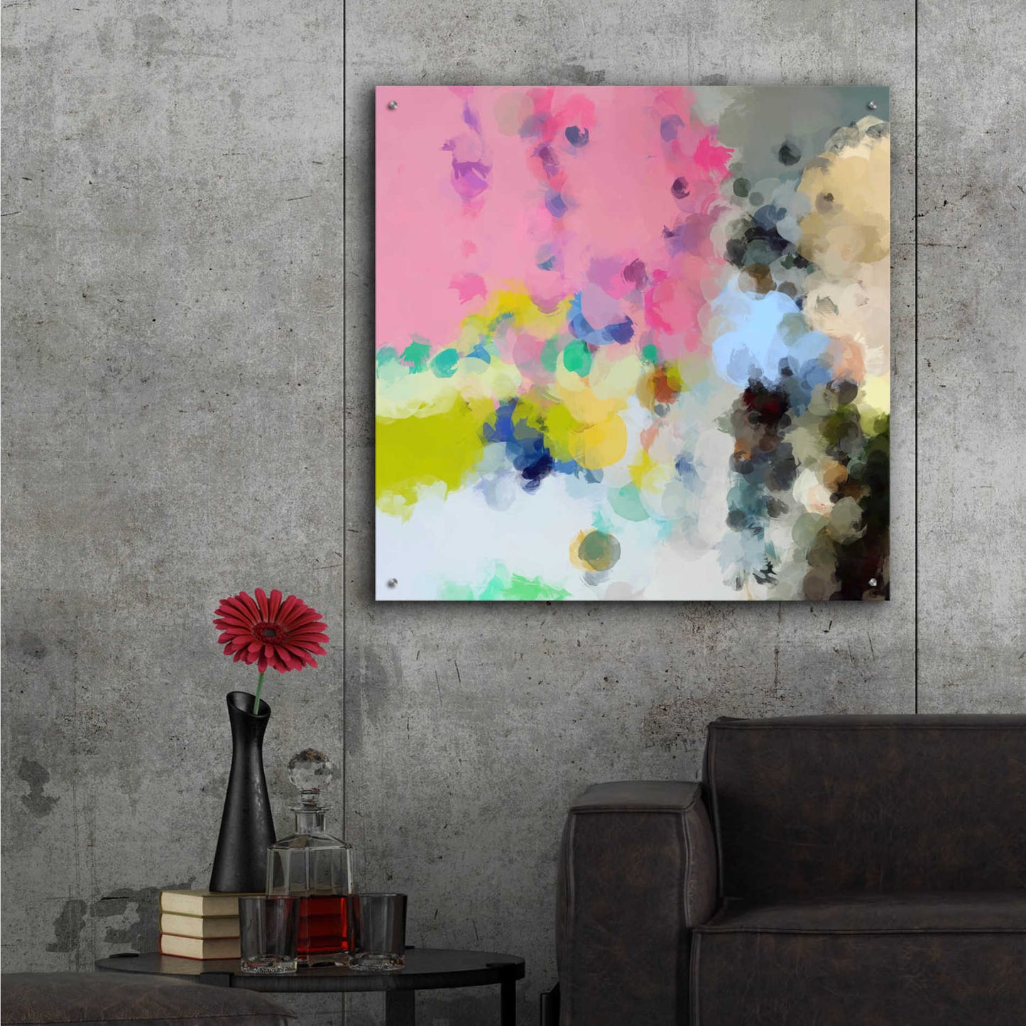 Epic Art 'Abstract Colorful Flows 20' by Irena Orlov Acrylic Glass Wall Art,36x36