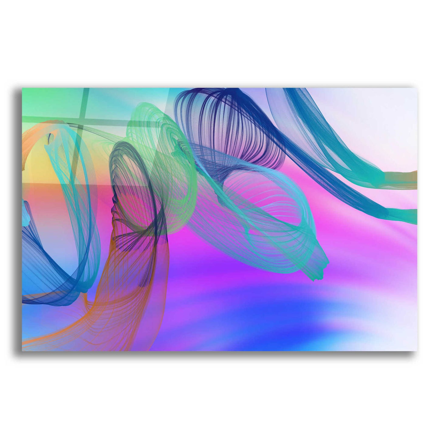 Epic Art 'Color In The Lines 3' by Irena Orlov Acrylic Glass Wall Art,24x16