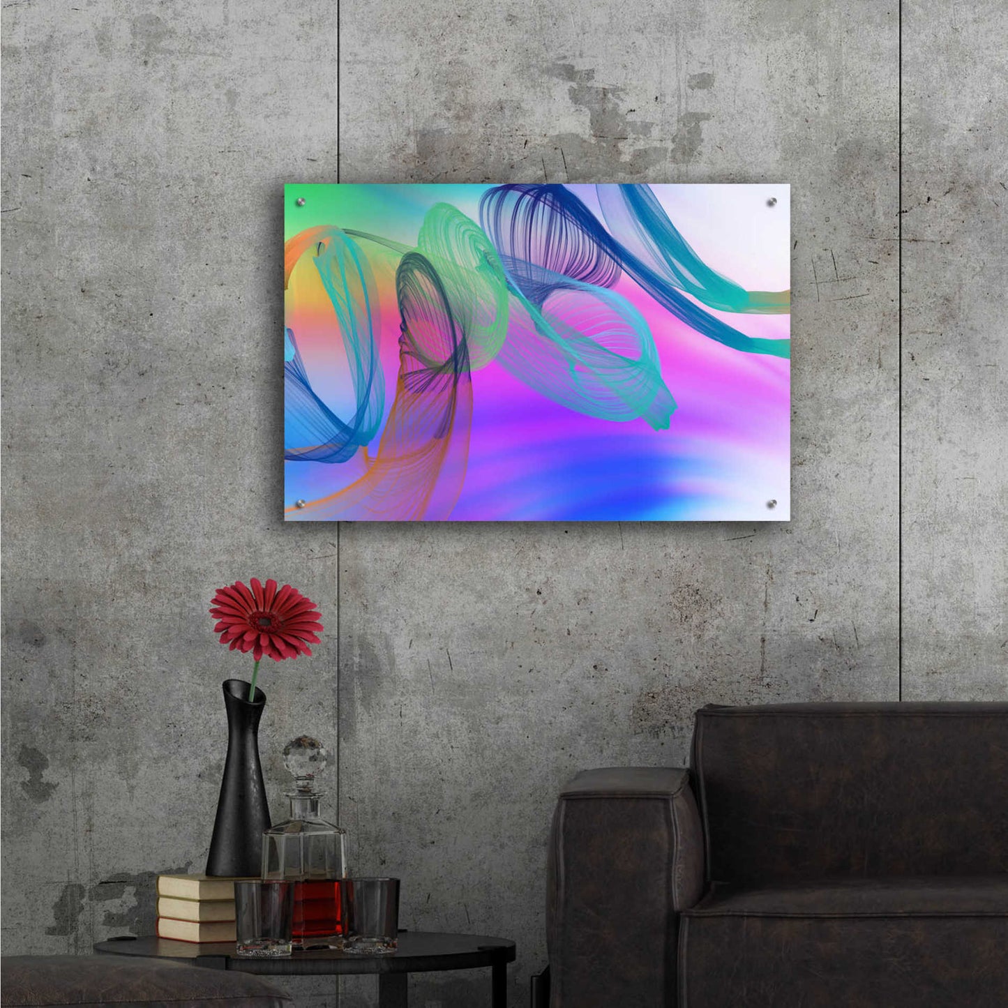 Epic Art 'Color In The Lines 3' by Irena Orlov Acrylic Glass Wall Art,36x24