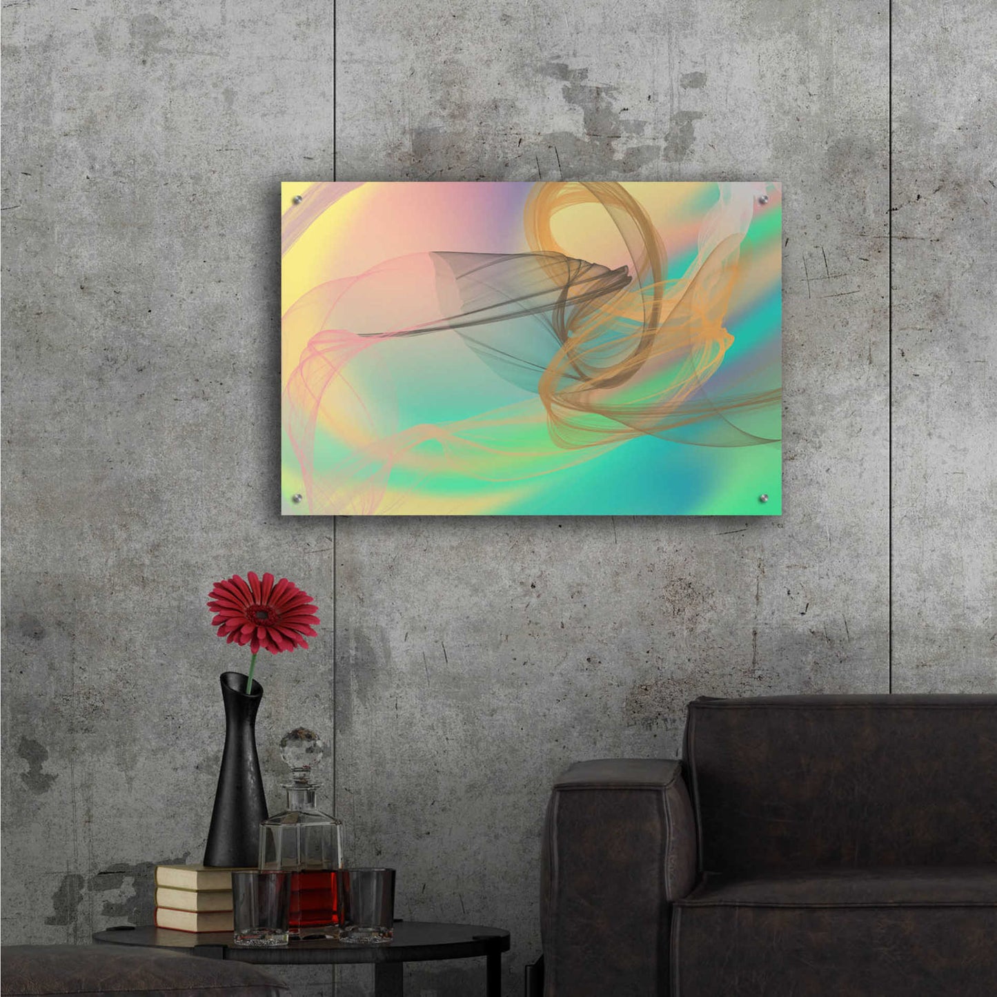 Epic Art 'Color In The Lines 4' by Irena Orlov Acrylic Glass Wall Art,36x24