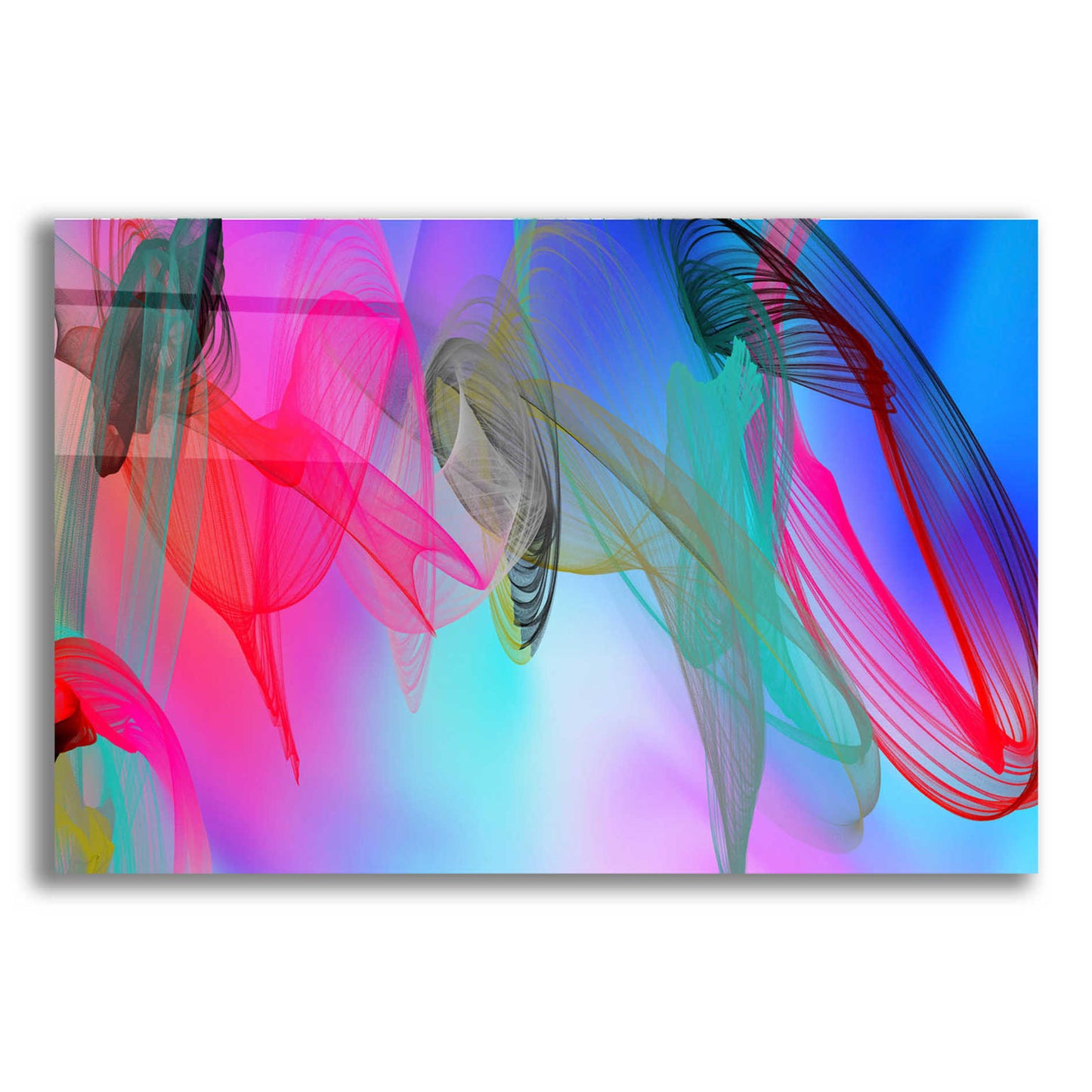 Epic Art 'Color In The Lines 7' by Irena Orlov Acrylic Glass Wall Art,24x16