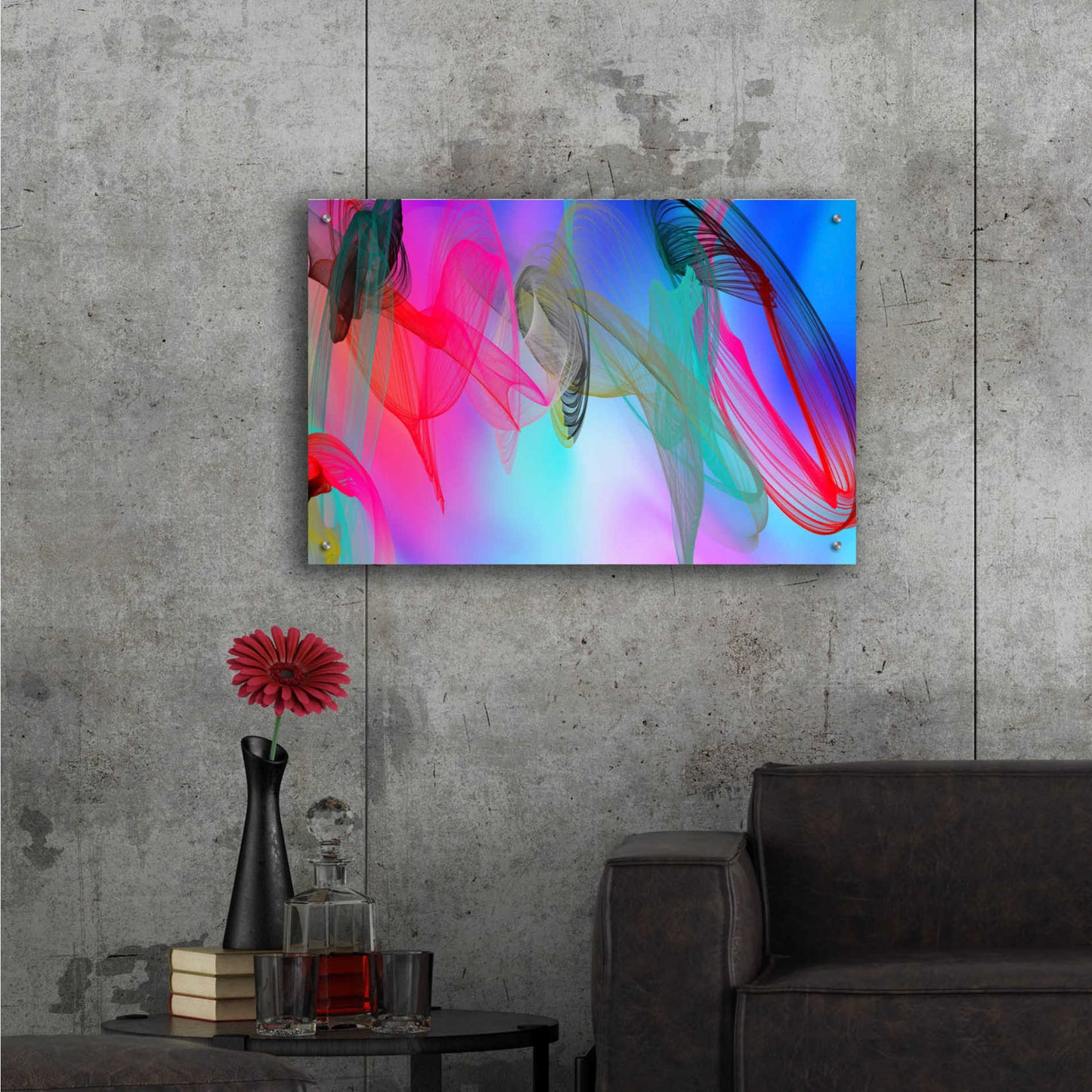 Epic Art 'Color In The Lines 7' by Irena Orlov Acrylic Glass Wall Art,36x24