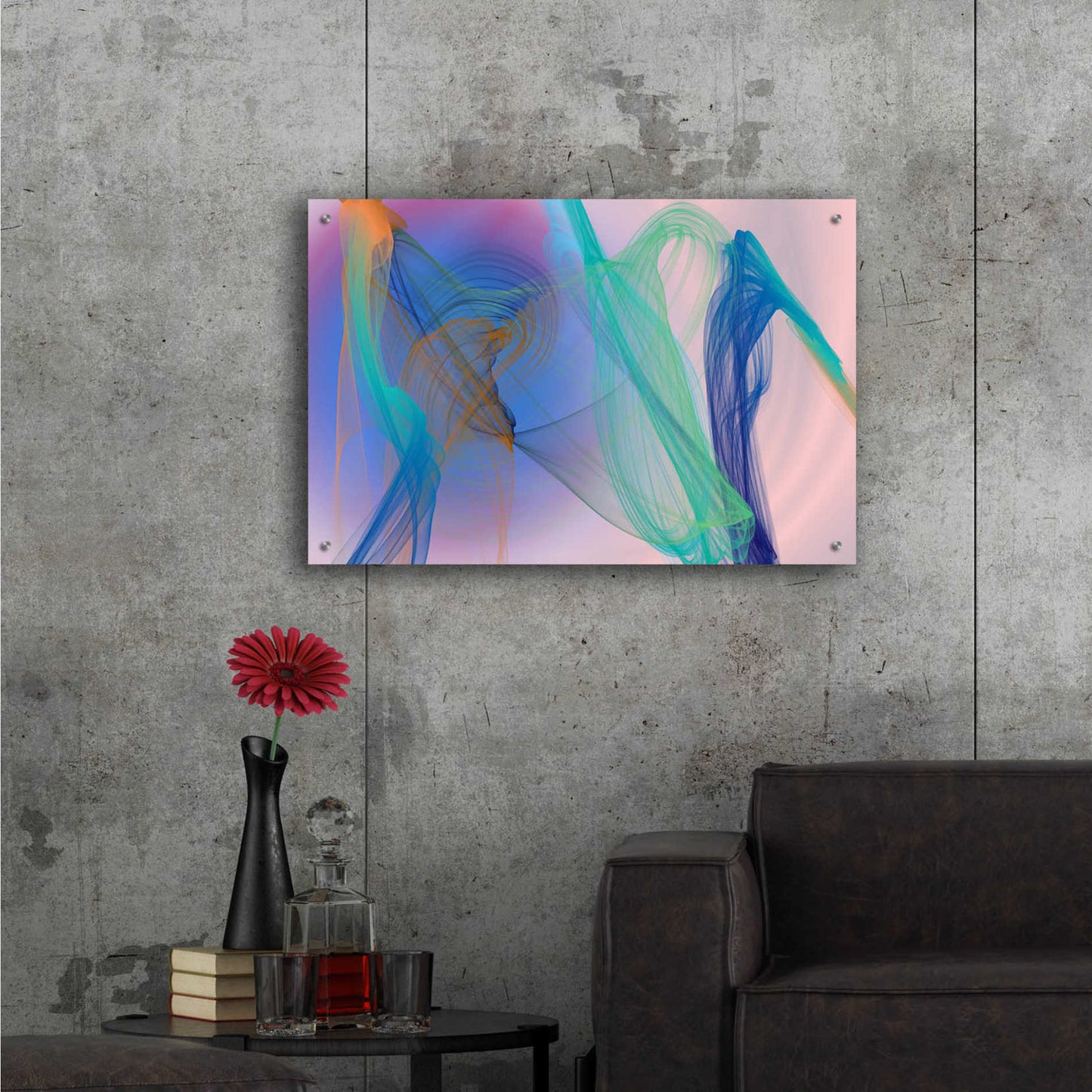 Epic Art 'Color In The Lines 9' by Irena Orlov Acrylic Glass Wall Art,36x24