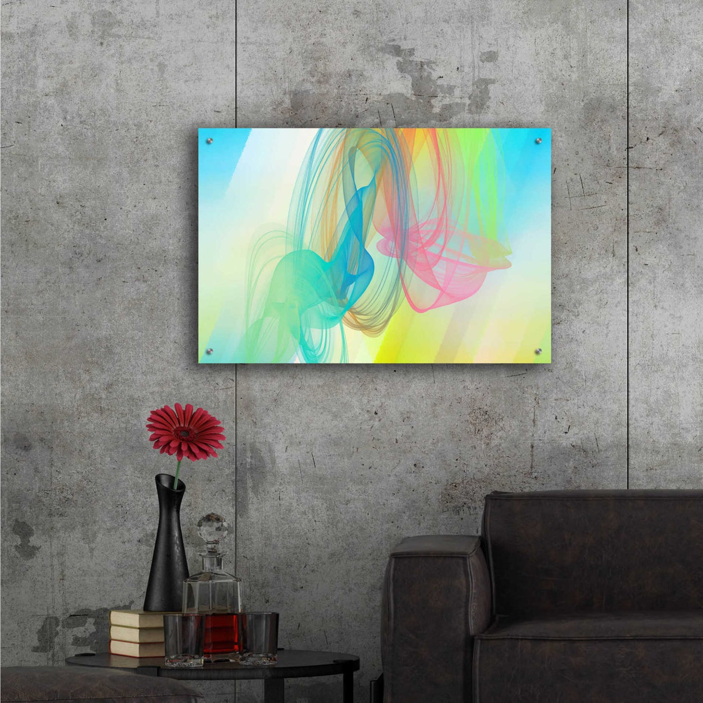 Epic Art 'Color In The Lines 11' by Irena Orlov Acrylic Glass Wall Art,36x24