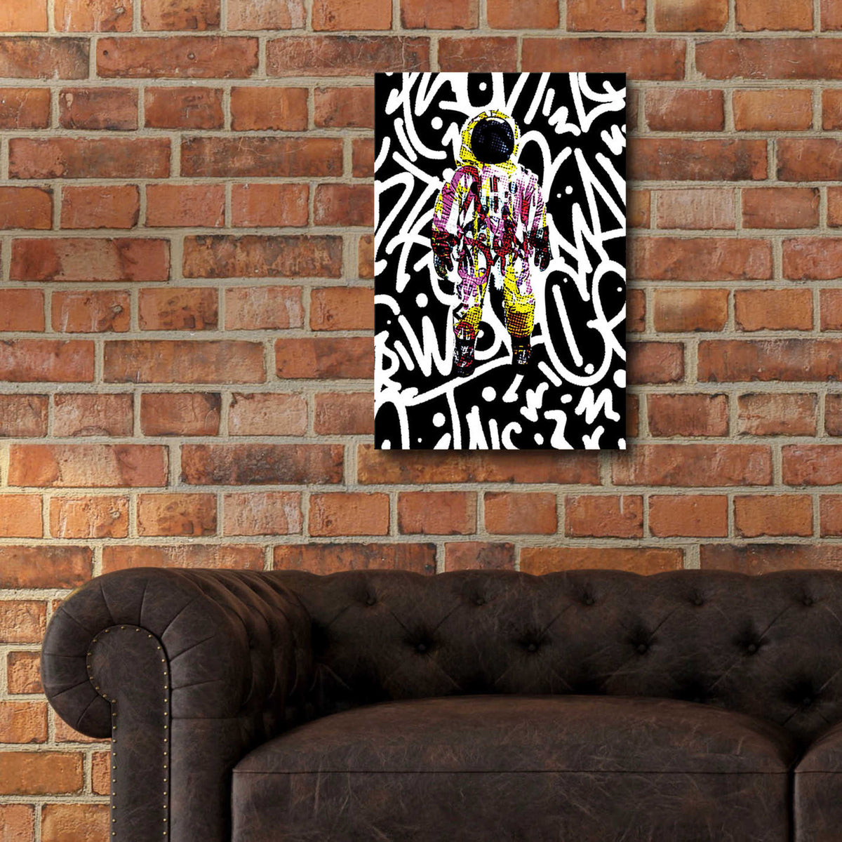 Epic Art 'Colorful Astronaut Graffiti Art 1' by Irena Orlov Acrylic Glass Wall Art,16x24