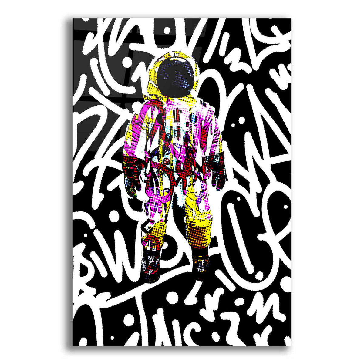 Epic Art 'Colorful Astronaut Graffiti Art 1' by Irena Orlov Acrylic Glass Wall Art