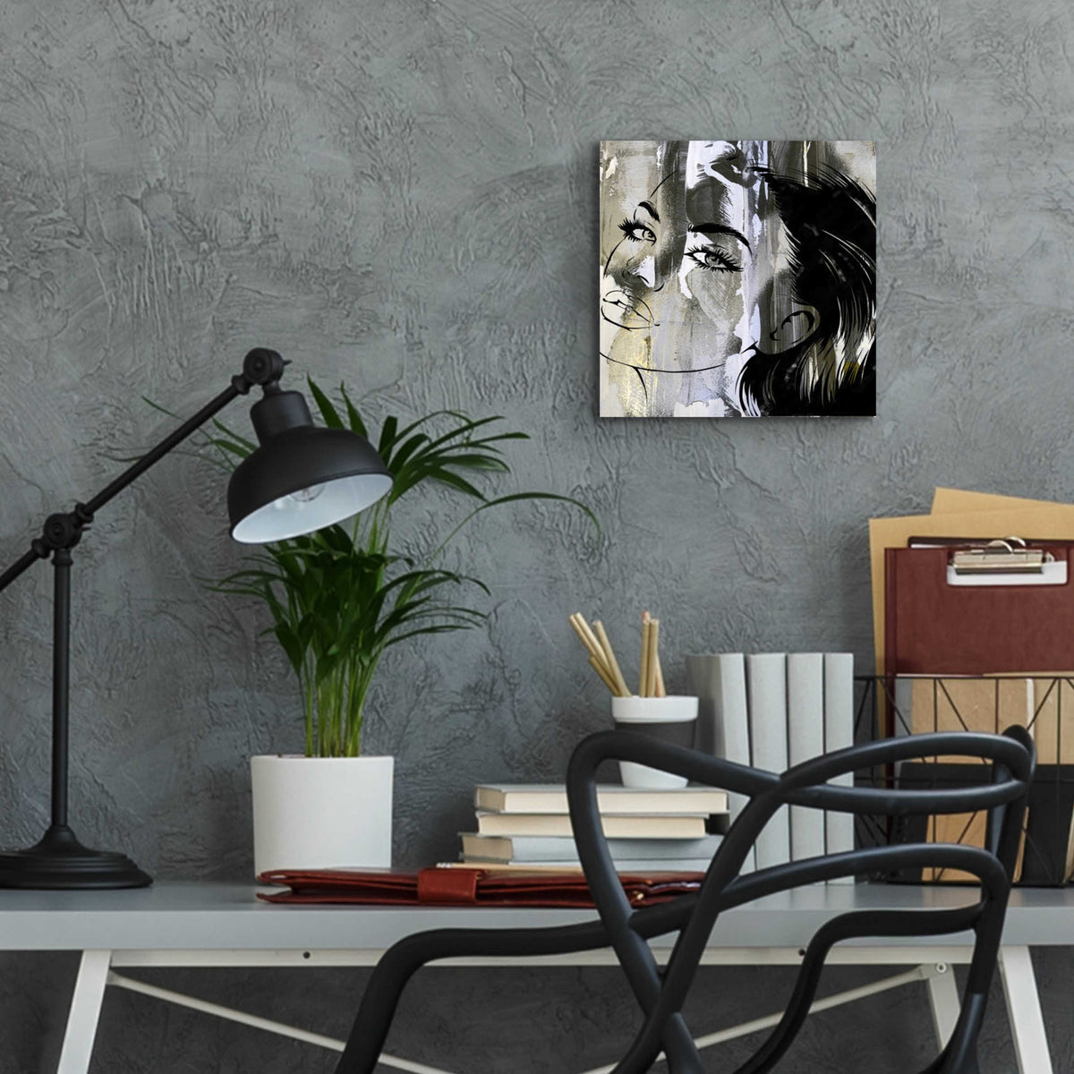 Epic Art 'Face In The Wall 2' by Karen Smith Acrylic Glass Wall Art,12x12