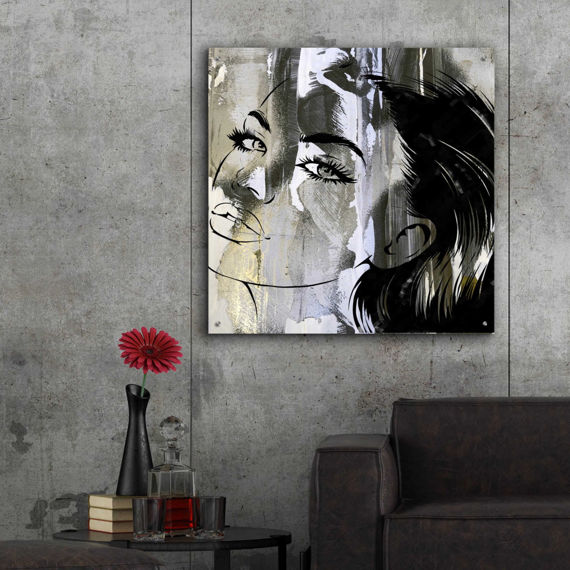 Epic Art 'Face In The Wall 2' by Karen Smith Acrylic Glass Wall Art,36x36