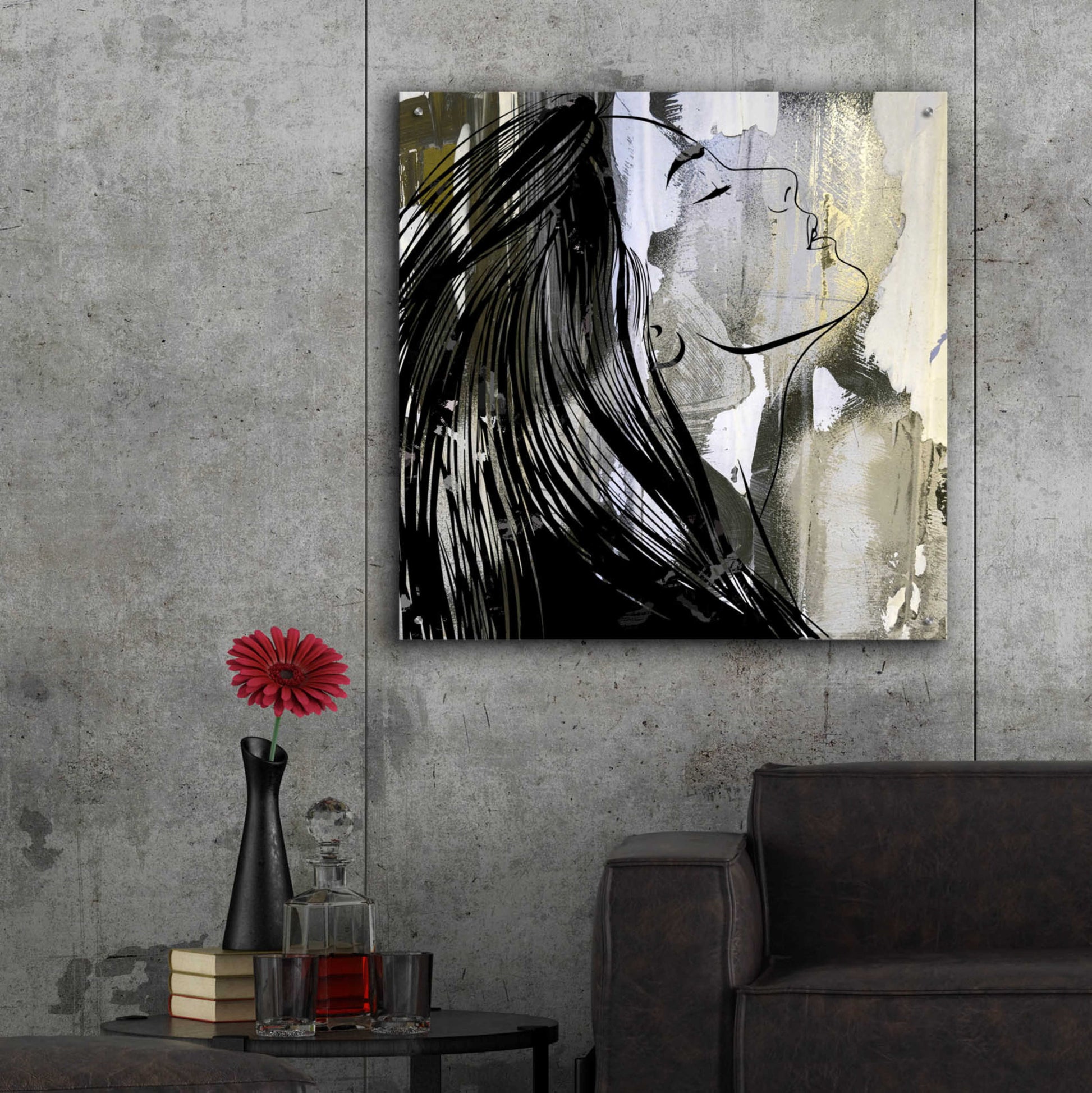 Epic Art 'Face In The Wall 1' by Karen Smith Acrylic Glass Wall Art,36x36