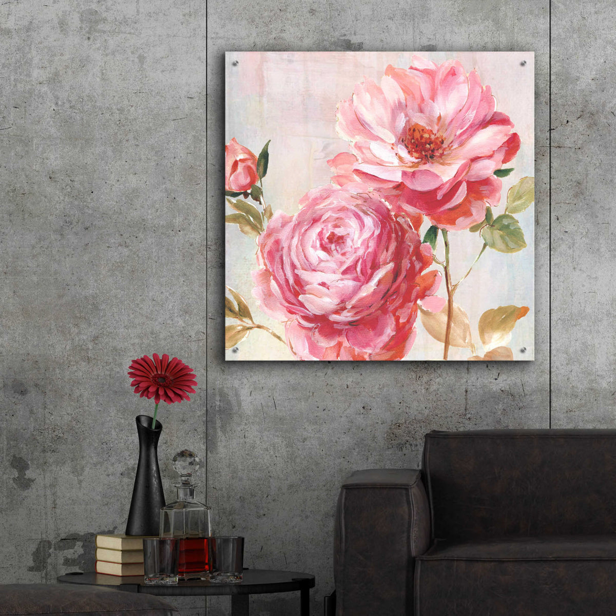 Epic Art 'Petal Paint 2' by Karen Smith Acrylic Glass Wall Art,36x36