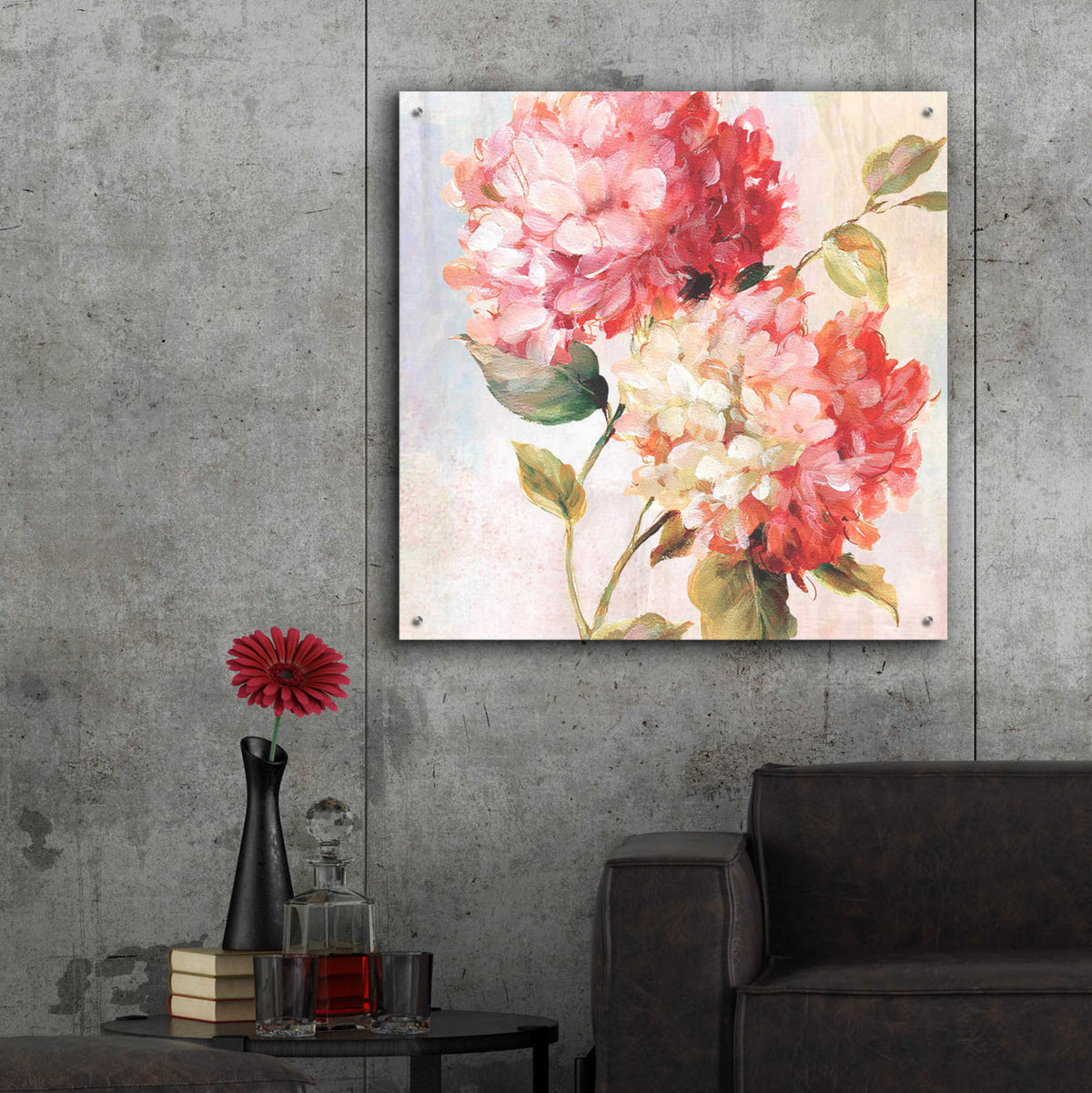 Epic Art 'Petal Paint 1' by Karen Smith Acrylic Glass Wall Art,36x36