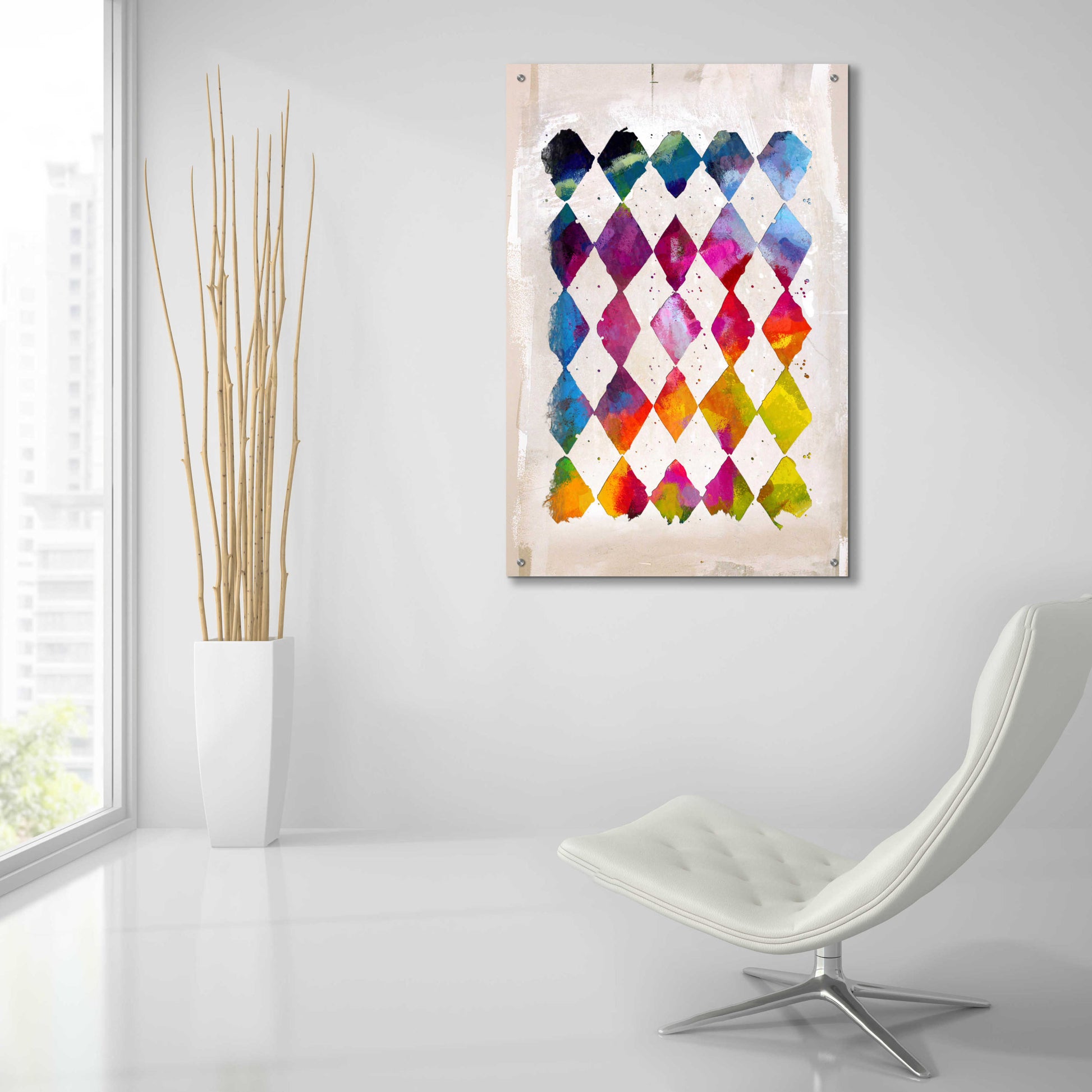 Epic Art 'Diamond Palette 2' by Karen Smith Acrylic Glass Wall Art,24x36