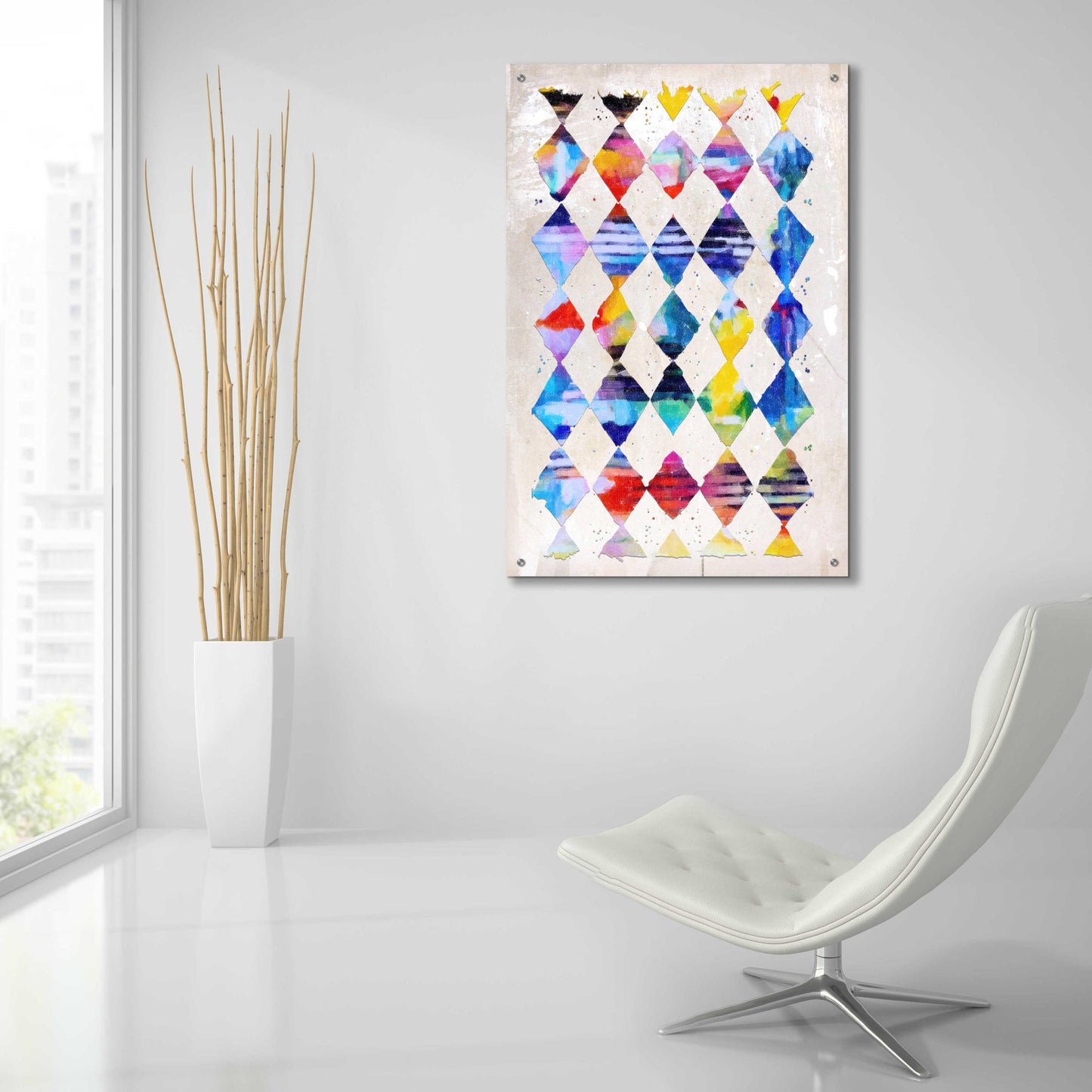 Epic Art 'Diamond Palette 1' by Karen Smith Acrylic Glass Wall Art,24x36