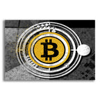 Epic Art 'Bitcoin Glitterball' by Karen Smith Acrylic Glass Wall Art,24x16