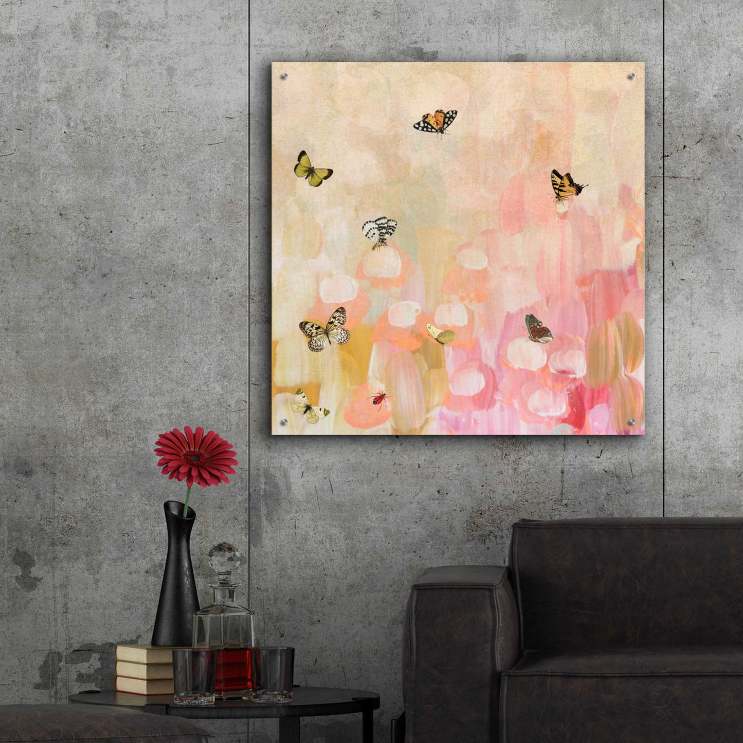 Epic Art 'Butterfly by 7' by Karen Smith Acrylic Glass Wall Art,36x36