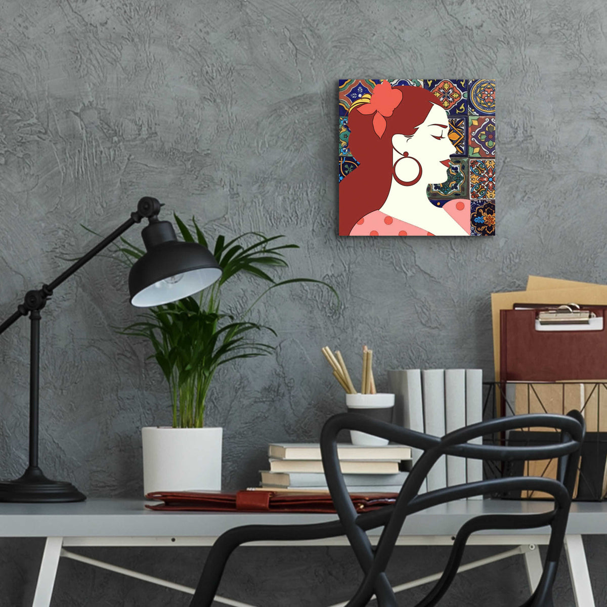 Epic Art 'Senorita 2' by Karen Smith Acrylic Glass Wall Art,12x12