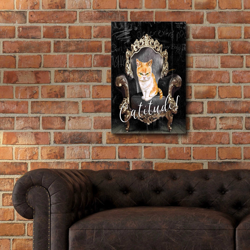 Epic Art 'Catitude' by Karen Smith Acrylic Glass Wall Art,16x24