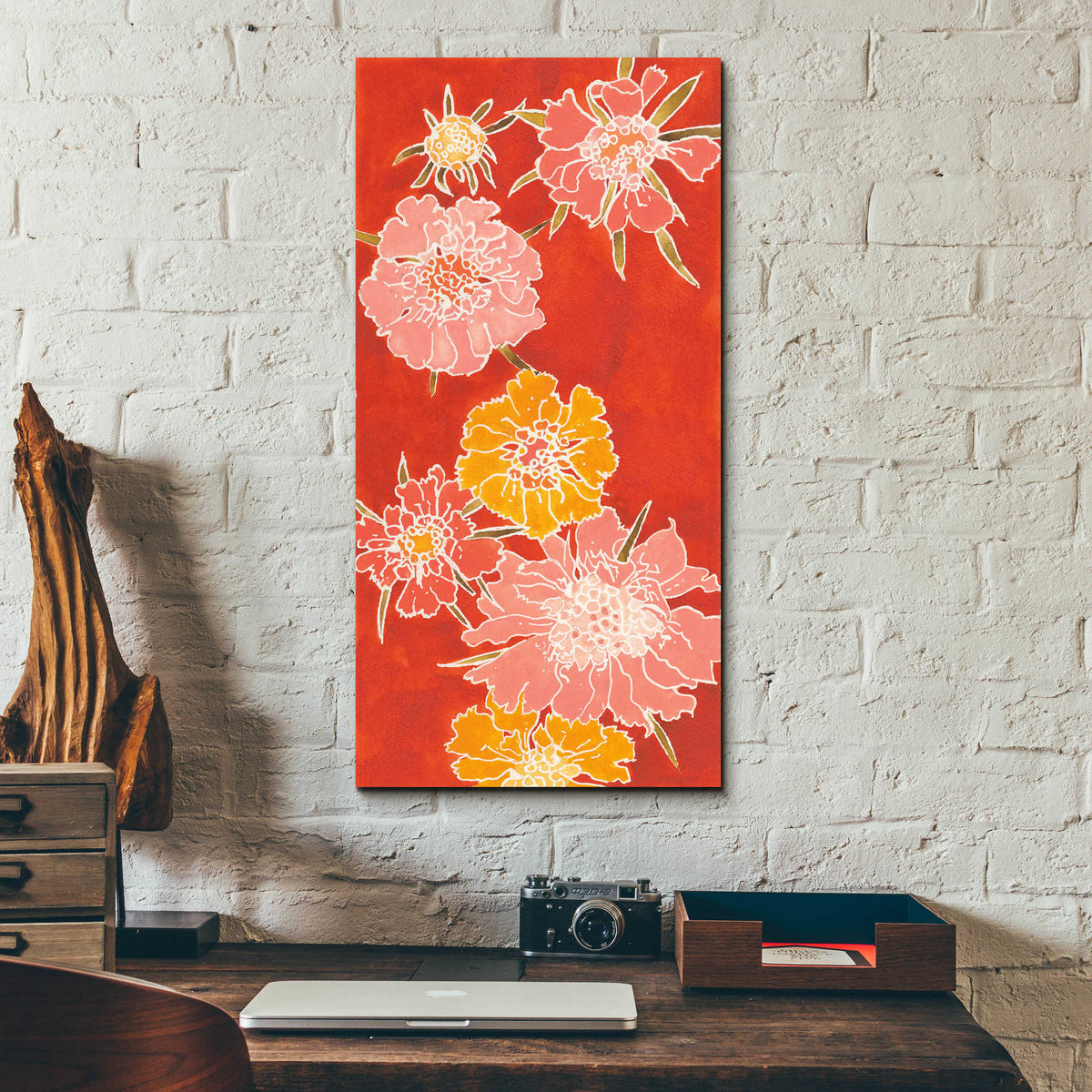 Epic Art 'Cloisonne Beauty I' by Shirley Novak, Acrylic Glass Wall Art,12x24