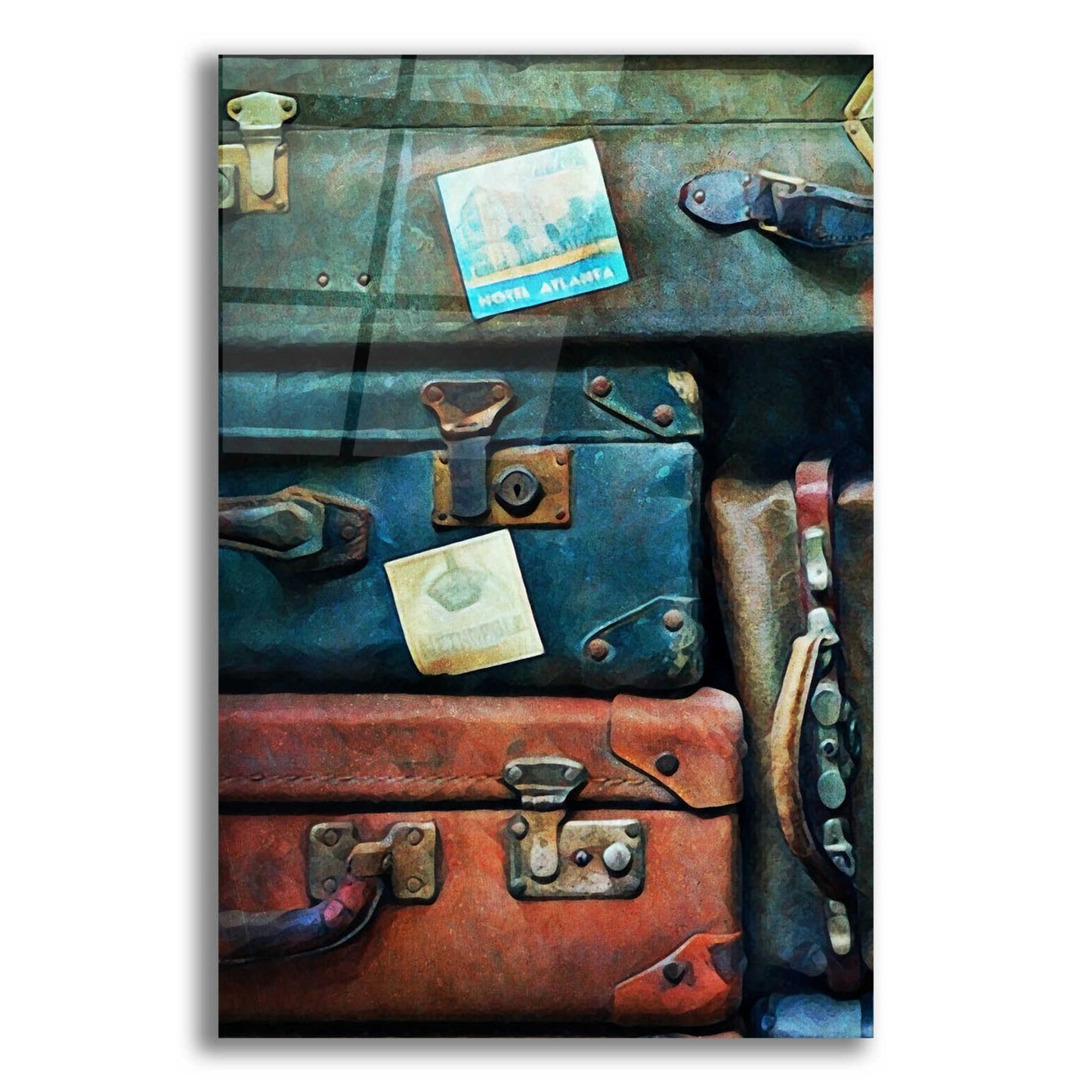 Epic Art 'Vintage Stacked Suitcases 2' by Ashley Aldridge Acrylic Glass Wall Art