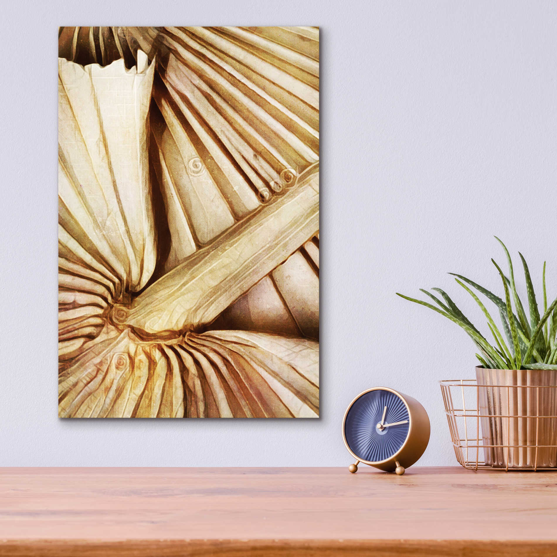 Epic Art 'Natural Dried Palms 2' by Ashley Aldridge Acrylic Glass Wall Art,12x16