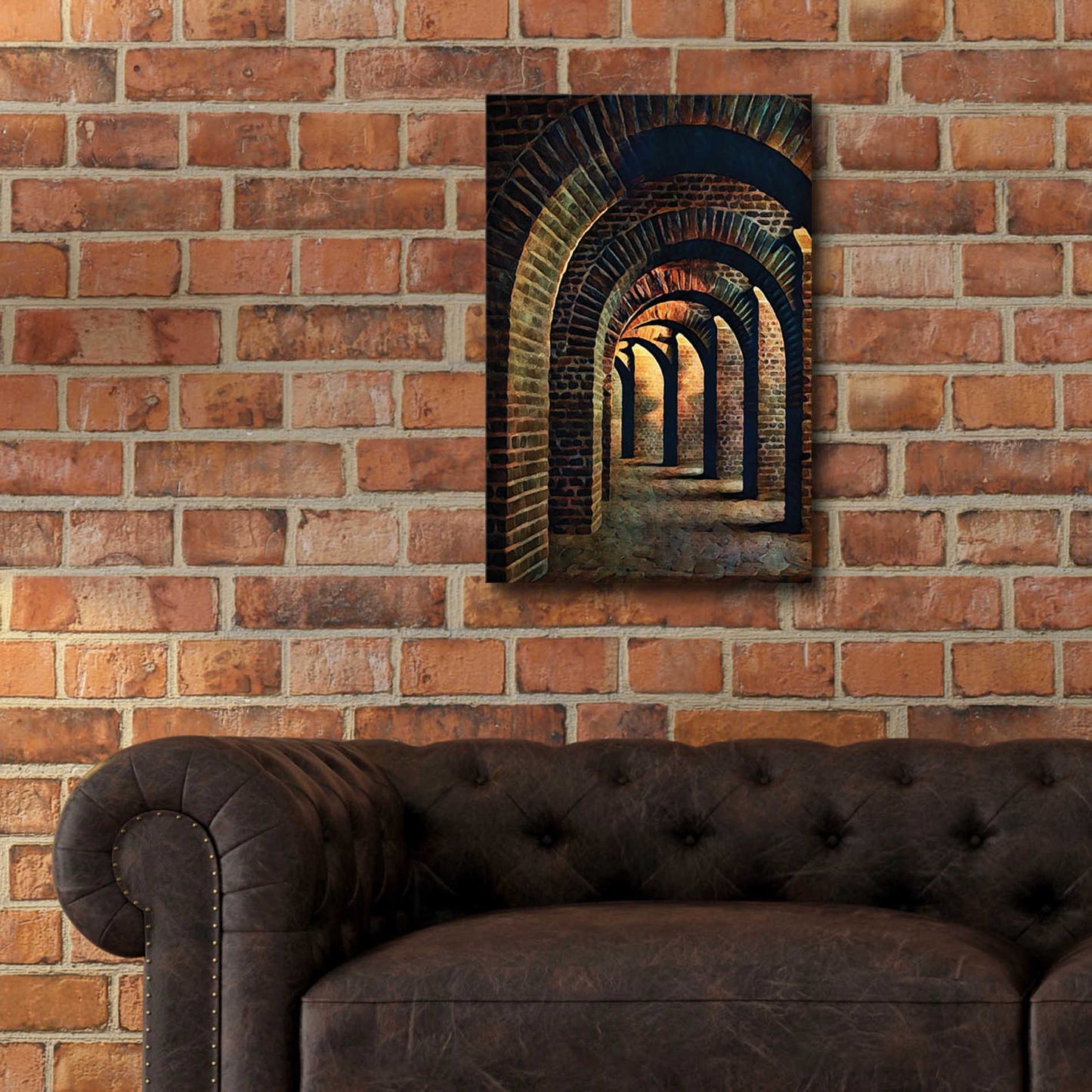 Epic Art 'Medieval Vaulted Cellar 1' by Ashley Aldridge Acrylic Glass Wall Art,16x24