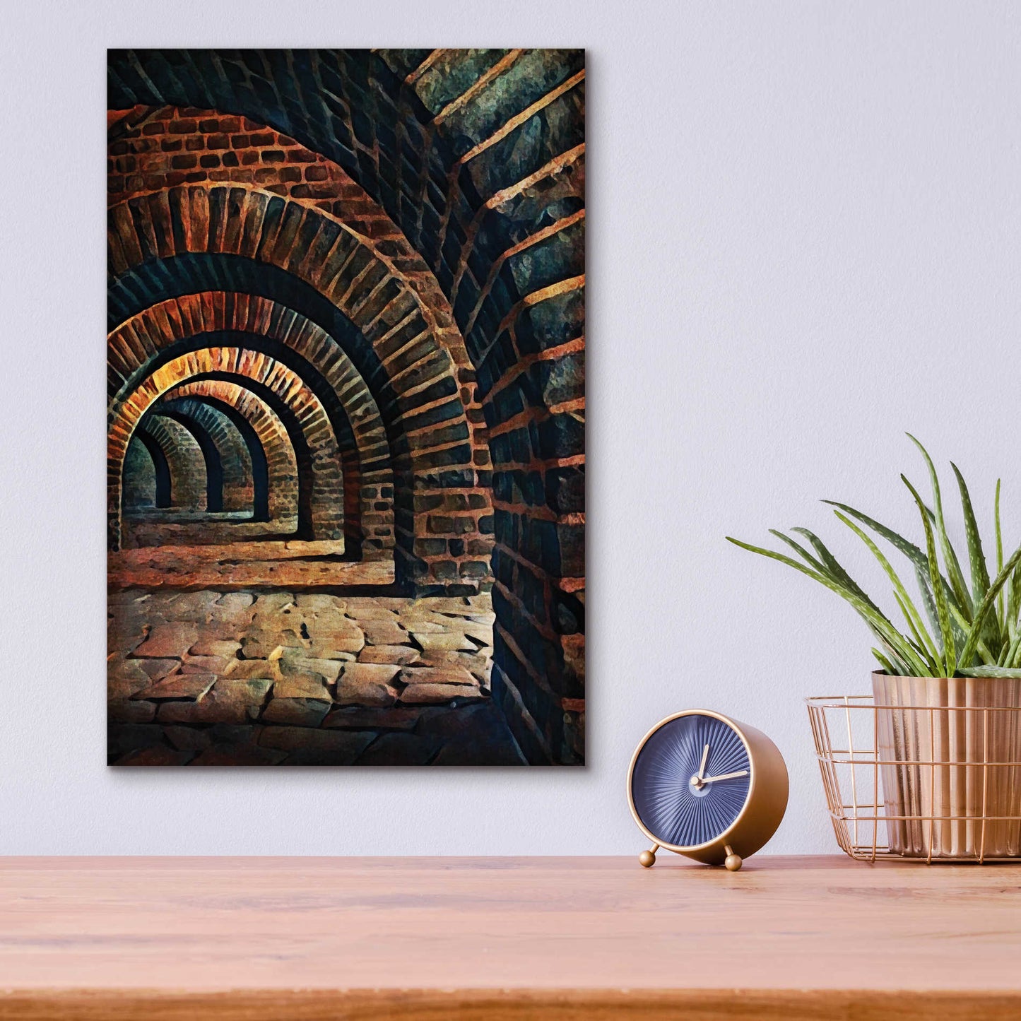 Epic Art 'Medieval Vaulted Cellar 2' by Ashley Aldridge Acrylic Glass Wall Art,12x16