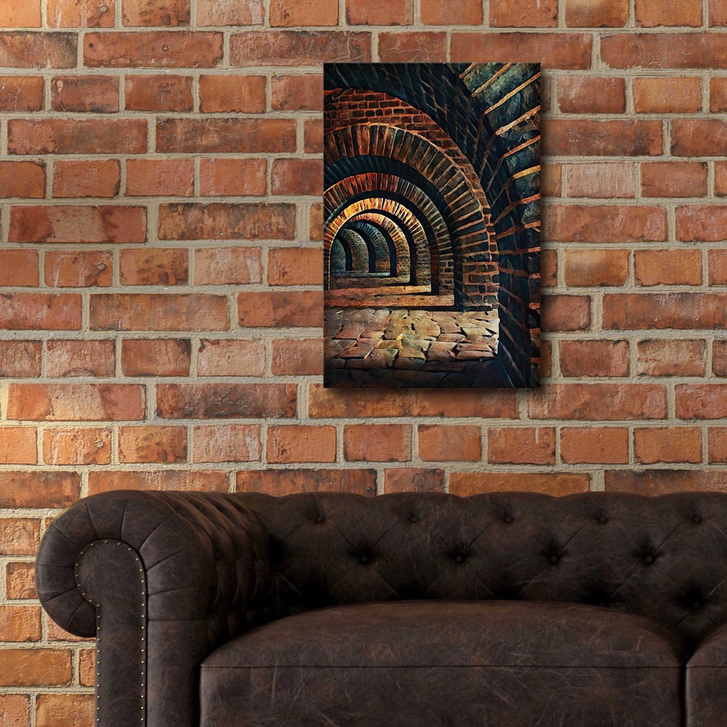 Epic Art 'Medieval Vaulted Cellar 2' by Ashley Aldridge Acrylic Glass Wall Art,16x24