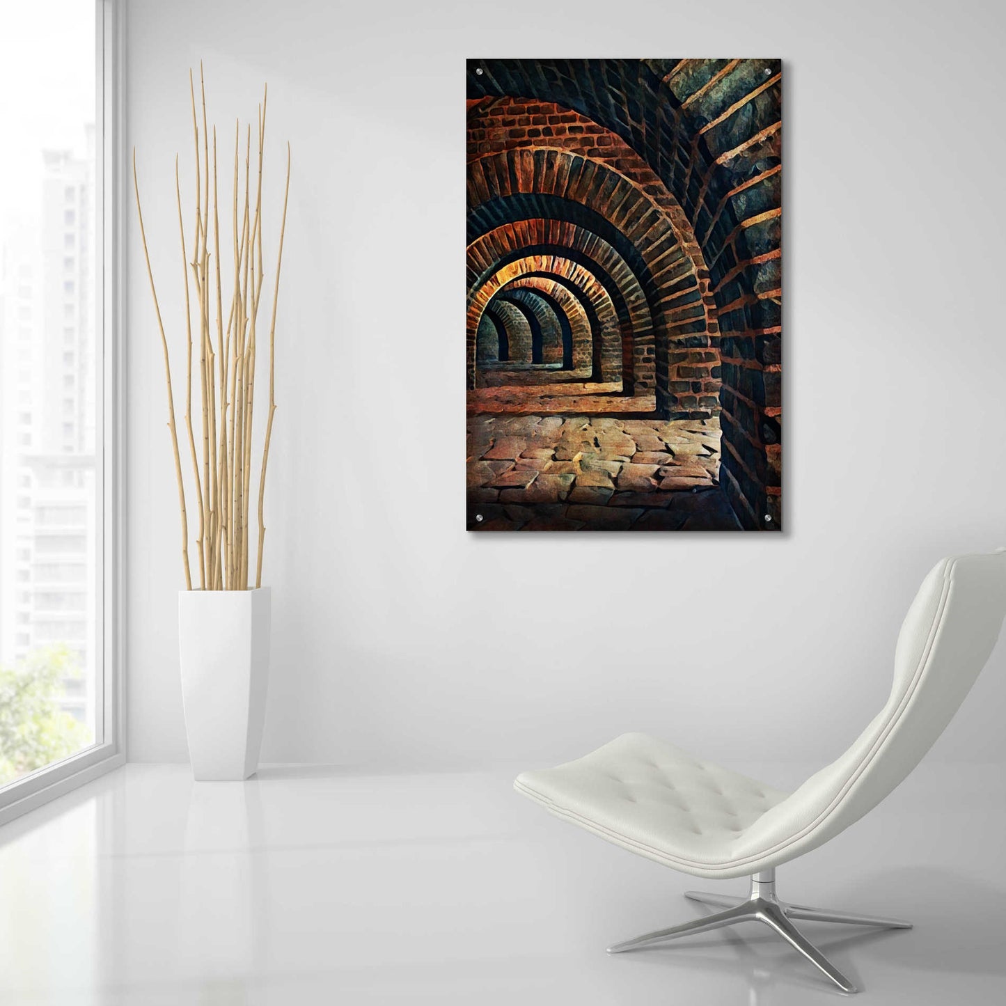 Epic Art 'Medieval Vaulted Cellar 2' by Ashley Aldridge Acrylic Glass Wall Art,24x36