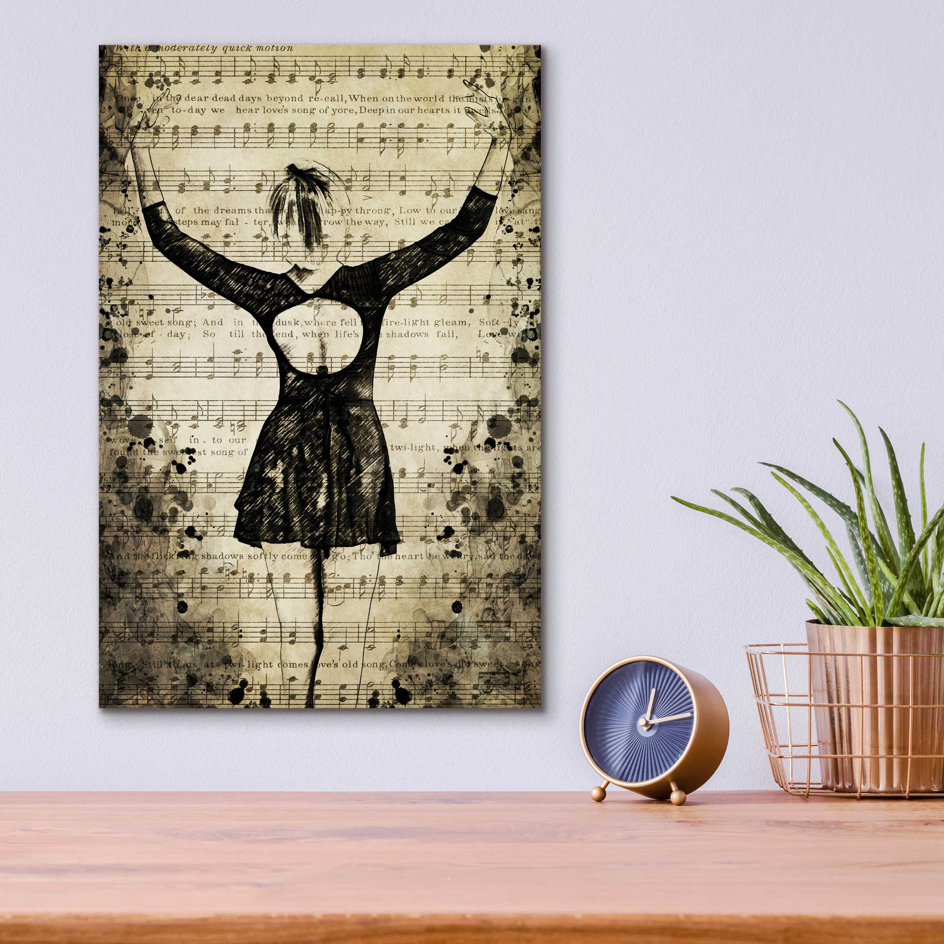 Epic Art 'Prima Ballerina Dream 2' by Ashley Aldridge Acrylic Glass Wall Art,12x16