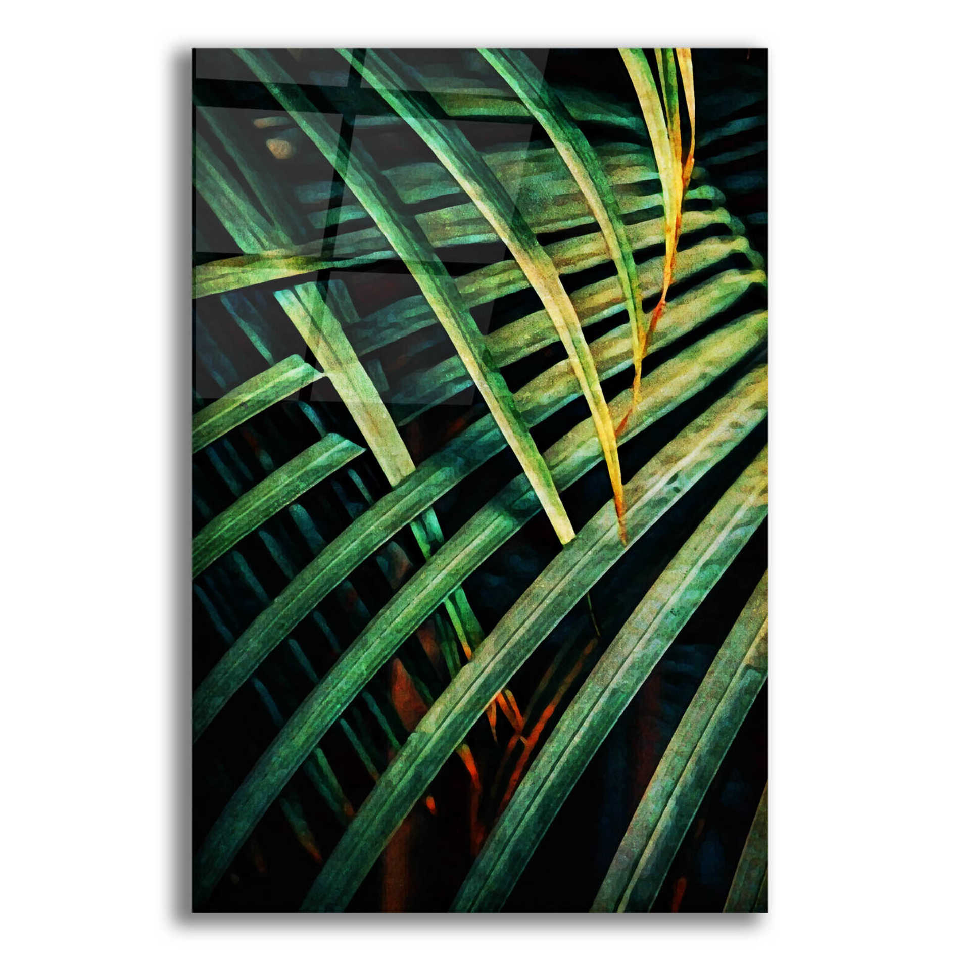 Epic Art 'Beauty Amongst Palms 1' by Ashley Aldridge Acrylic Glass Wall Art