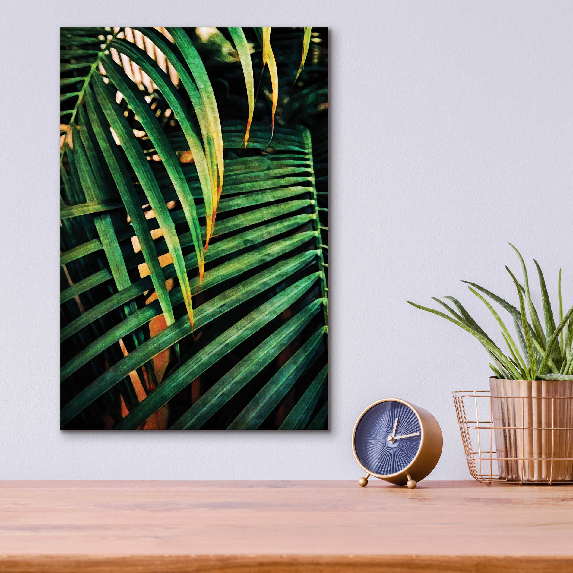 Epic Art 'Beauty Amongst Palms 3' by Ashley Aldridge Acrylic Glass Wall Art,12x16