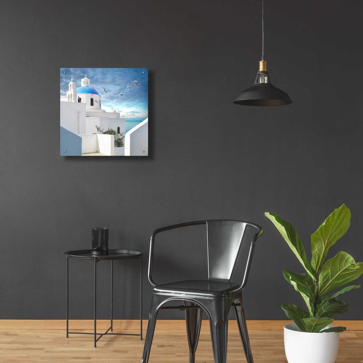 Epic Art 'Grecianblue One' by Steve Hunziker Acrylic Glass Wall Art,24x24