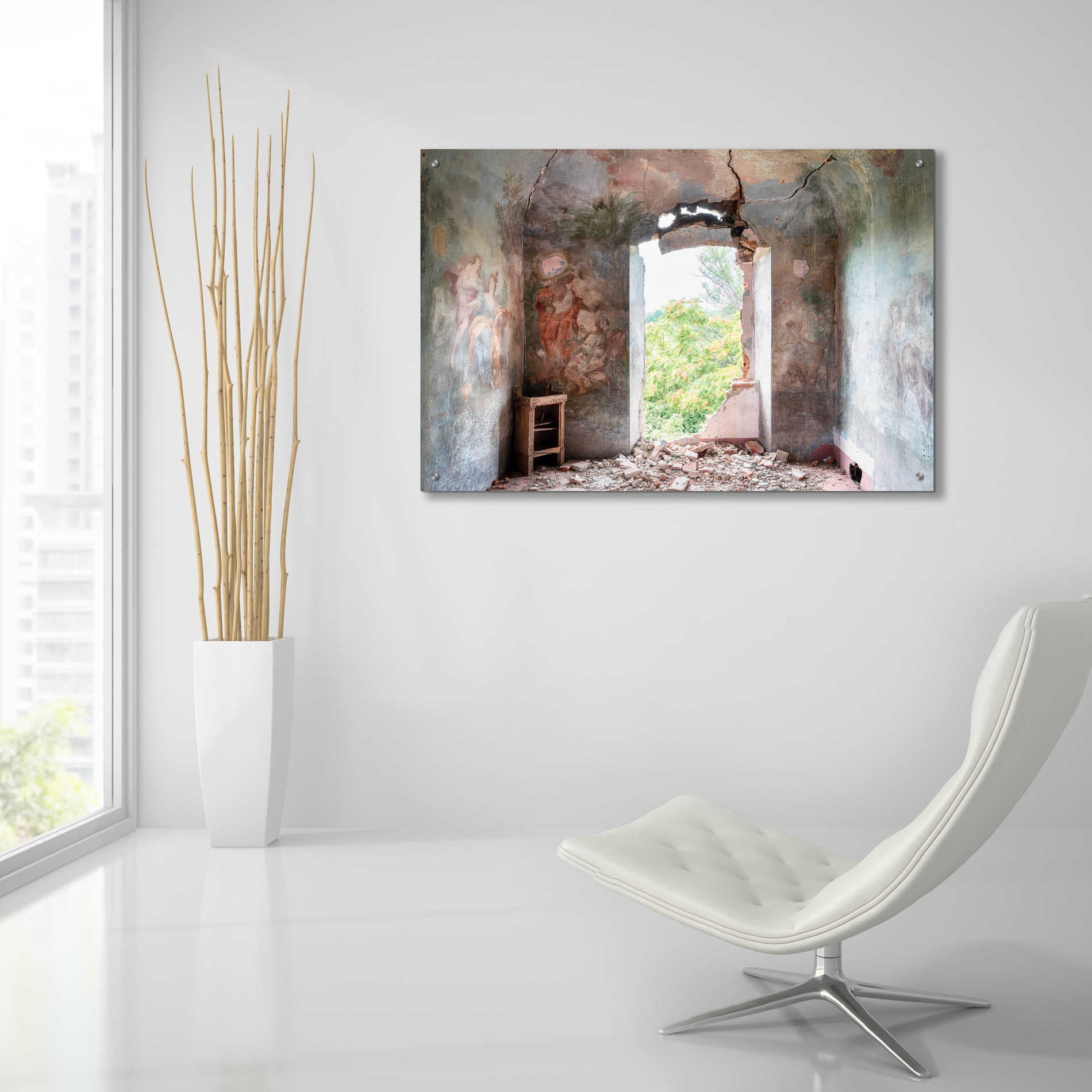 Epic Art 'Crack In The Wall' by Roman Robroek Acrylic Glass Wall Art,36x24