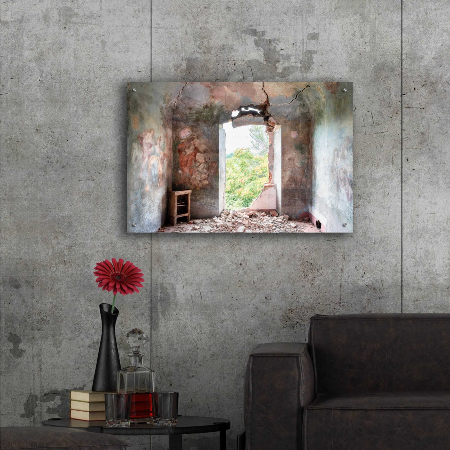 Epic Art 'Crack In The Wall' by Roman Robroek Acrylic Glass Wall Art,36x24