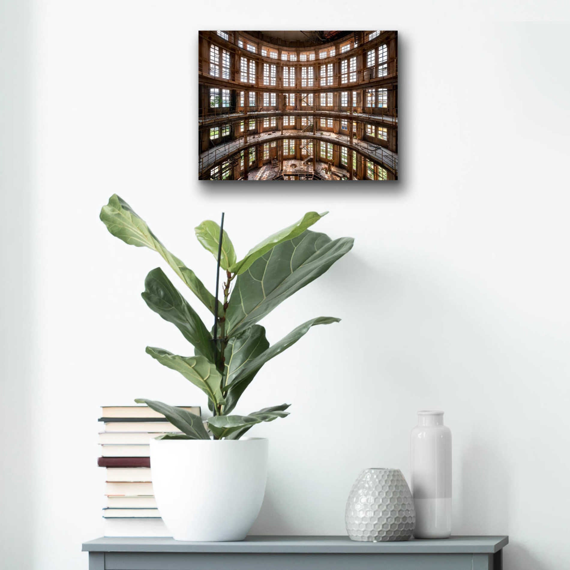 Epic Art 'Industrial Tower' by Roman Robroek Acrylic Glass Wall Art,16x12