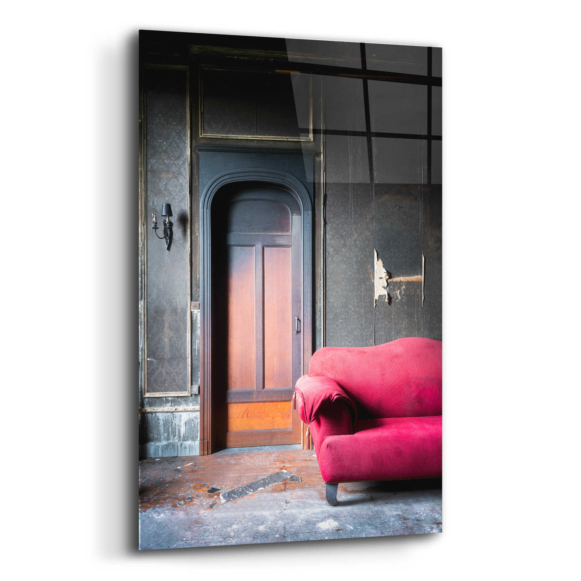 Epic Art 'Burned Bedroom' by Roman Robroek Acrylic Glass Wall Art,12x16