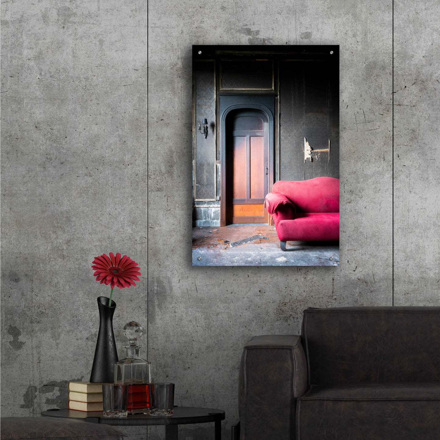 Epic Art 'Burned Bedroom' by Roman Robroek Acrylic Glass Wall Art,24x36